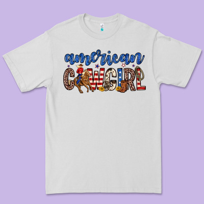American Cowgirl Premium Tee Designed By Zillion Design Studio