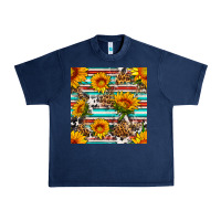 Navy serape leopard seamless pattern Urban Heavy Tee - BundleAndBundleShop
