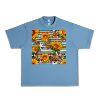 Pebble Blue serape leopard seamless pattern Urban Heavy Tee - BundleAndBundleShop