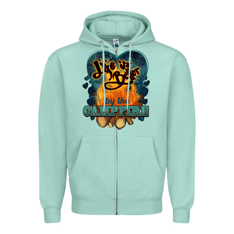 Life Is Better By The Campfire Zipper Hoodie by NancyCooperArtShop | Teevron