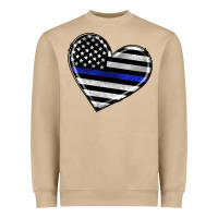 Mushroom american thin blue line flag Heavyweight Sweatshirt - Artiststas