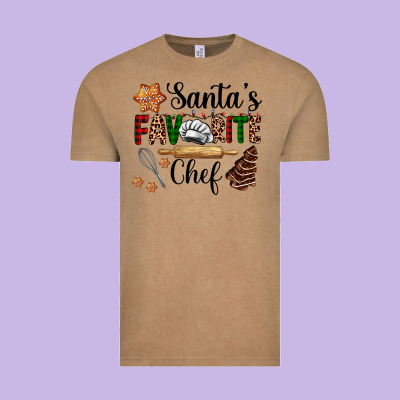 Santa's Favorite Chef Vintage Tee Designed By Adodesignshop