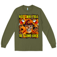 Army Green Western Hell Was Full So I Came Back Long Sleeve Tee - LillyAllenDesigns