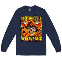 Navy Western Hell Was Full So I Came Back Long Sleeve Tee - LillyAllenDesigns
