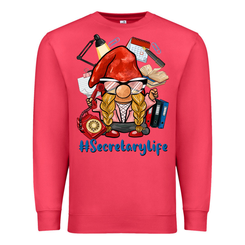 Secretary Life Gnome Premium Sweatshirt by BarkalooDesign | Teevron