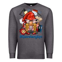 Charcoal Heather secretary life gnome Premium Sweatshirt - BarkalooDesign