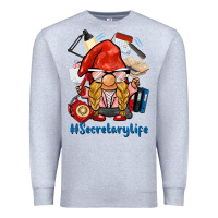Heather Grey secretary life gnome Premium Sweatshirt - BarkalooDesign