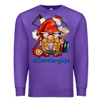 Purple secretary life gnome Premium Sweatshirt - BarkalooDesign