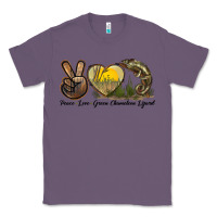 Lavender Peace Love Green Chameleon Lizard Classic Tee - LillyAllenDesigns