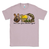 Lilac Peace Love Green Chameleon Lizard Classic Tee - LillyAllenDesigns
