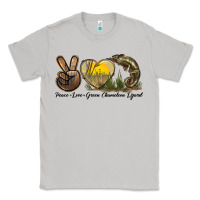 Moon Dust Peace Love Green Chameleon Lizard Classic Tee - LillyAllenDesigns