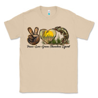 Mushroom Peace Love Green Chameleon Lizard Classic Tee - LillyAllenDesigns