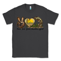 Smoke Peace Love Green Chameleon Lizard Classic Tee - LillyAllenDesigns