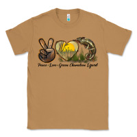 Toasted Coconut Peace Love Green Chameleon Lizard Classic Tee - LillyAllenDesigns
