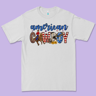 American Cowboy Premium Tee Designed By Zillion Design Studio