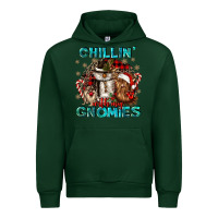 Forest Green chillin with my gnomies Urban Hoodie - CowGirlArtShop