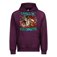 Mauve Wine chillin with my gnomies Urban Hoodie - CowGirlArtShop