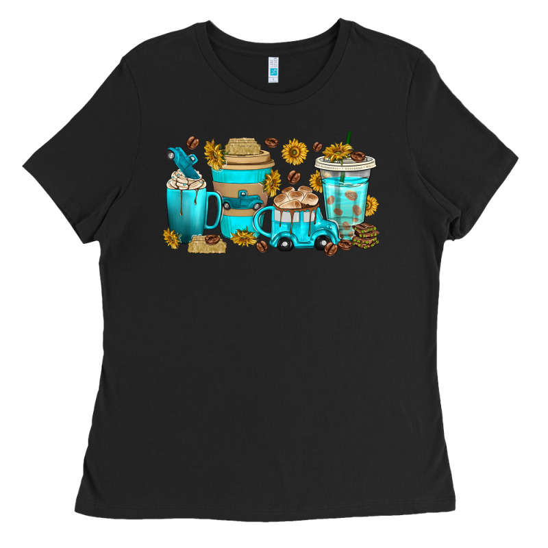 Truck Coffee Cups Ladies Tee by texasbilliewilder | Teevron