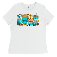 White truck coffee cups Ladies Tee - texasbilliewilder