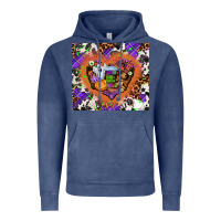 Vintage Denim halloween heart Vintage Hoodie - AdoDesignShop