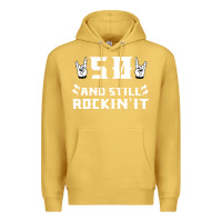 Antique Gold 50 birthday rock whitw Premium Hoodie - Bettercallsaul