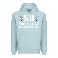 Blue Mist 50 birthday rock whitw Premium Hoodie - Bettercallsaul