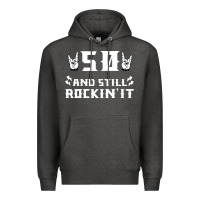 Charcoal Heather 50 birthday rock whitw Premium Hoodie - Bettercallsaul