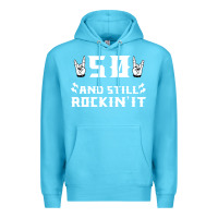 Ocean Blue 50 birthday rock whitw Premium Hoodie - Bettercallsaul