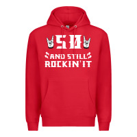 Red 50 birthday rock whitw Premium Hoodie - Bettercallsaul