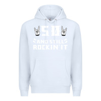 White 50 birthday rock whitw Premium Hoodie - Bettercallsaul