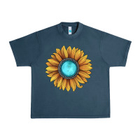 Midnight Navy sunflower gemstone Urban Heavy Tee - JahusDesignShop