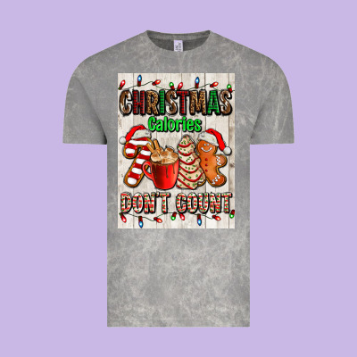 Christmas Calories Dont Count Vintage Tee Designed By Adodesignshop