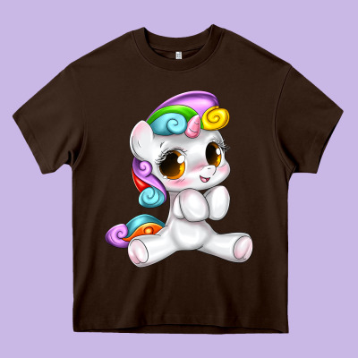 Pride Cute Unicorn Heavy Core Tee Designed By Texasbilliewilder