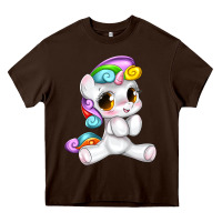 Chocolate Brown pride cute unicorn Heavy Core Tee - texasbilliewilder