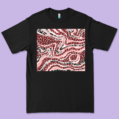 Pinky Leopard And Cowhide Valentine's Day Premium Tee Designed By Ranaportraitstore