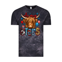 Cloud Black oh my stars 4th of july shaggy cow Vintage Tee - Jasminsmagicworld