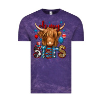 Cloud Purple oh my stars 4th of july shaggy cow Vintage Tee - Jasminsmagicworld