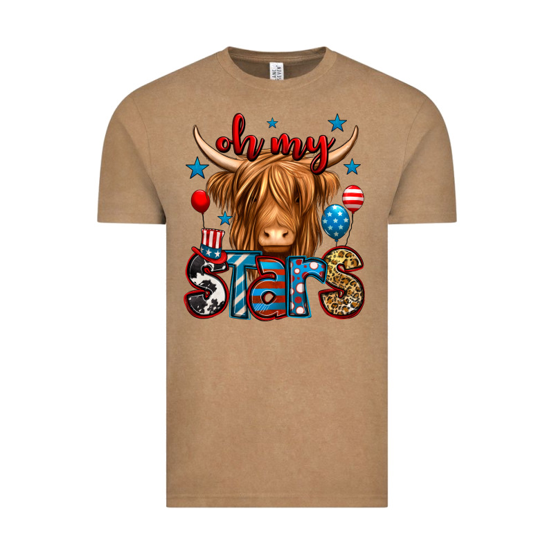 Oh My Stars 4th Of July Shaggy Cow Vintage Tee by Jasminsmagicworld | Teevron