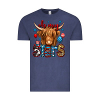 Vintage Denim oh my stars 4th of july shaggy cow Vintage Tee - Jasminsmagicworld