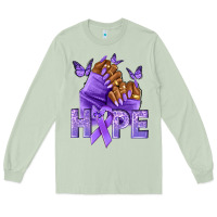 Matcha hope lavender ribbon all cancers Long Sleeve Tee - NancyCooperArtShop