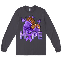 Smoke hope lavender ribbon all cancers Long Sleeve Tee - NancyCooperArtShop