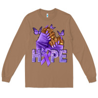 Toasted Coconut hope lavender ribbon all cancers Long Sleeve Tee - NancyCooperArtShop
