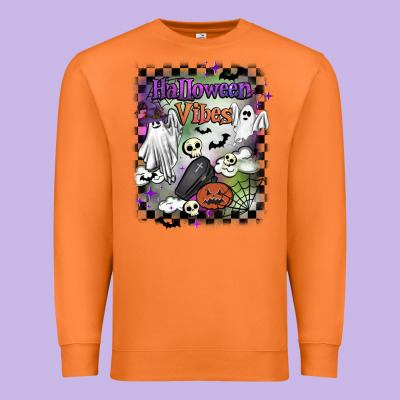 Halloween Vibes Premium Sweatshirt Designed By Barkaloodesign
