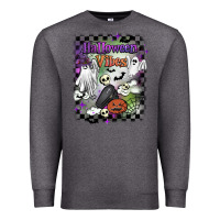 Charcoal Heather halloween vibes Premium Sweatshirt - BarkalooDesign
