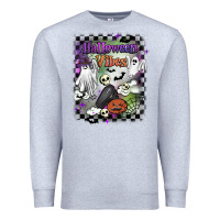 Heather Grey halloween vibes Premium Sweatshirt - BarkalooDesign