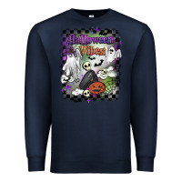 Navy halloween vibes Premium Sweatshirt - BarkalooDesign