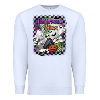 White halloween vibes Premium Sweatshirt - BarkalooDesign