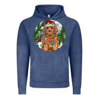 Vintage Denim Toy Poodle And Farm Vintage Hoodie - RanaPortraitStore