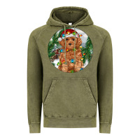 Vintage Olive Toy Poodle And Farm Vintage Hoodie - RanaPortraitStore