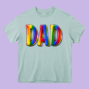 Pride Dad Heavy Core Tee Designed By Texasbilliewilder